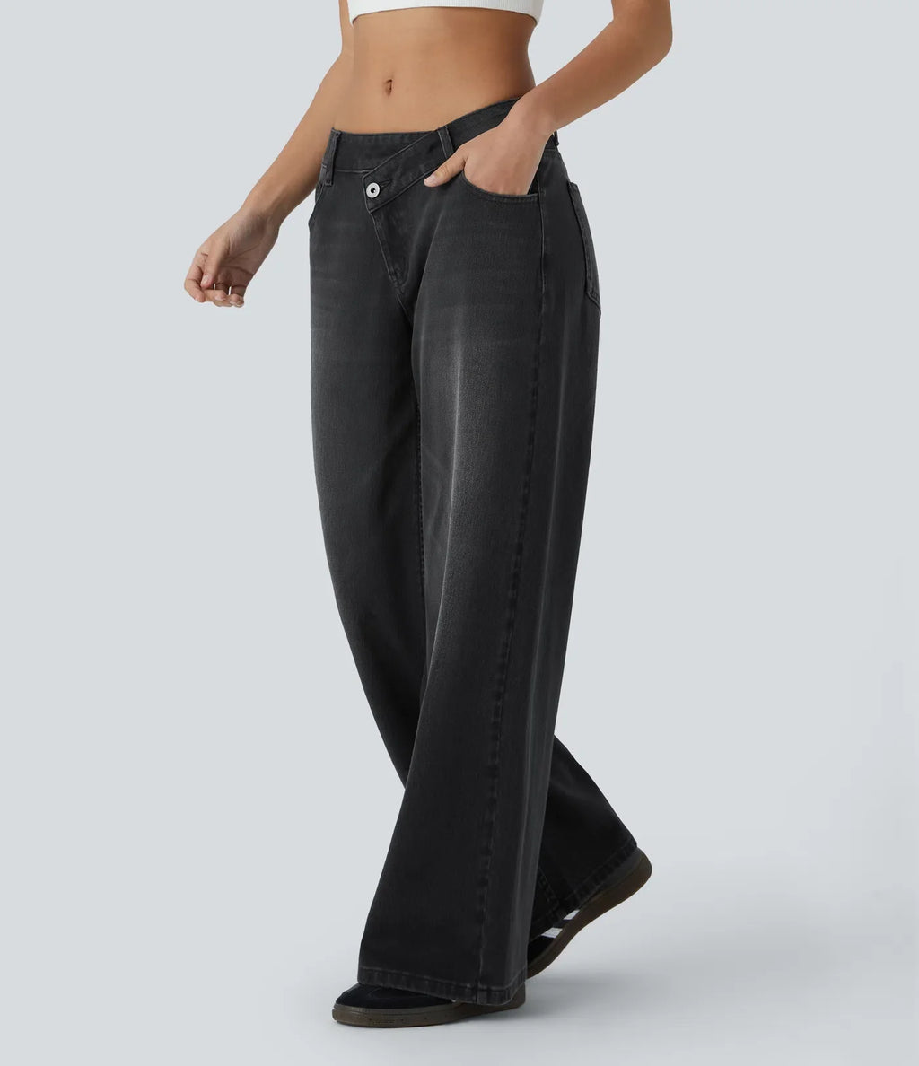 Sophia | Comfortabele Wide Leg Jeans Met Elegante Pasvorm &amp; Handige Ritszakken