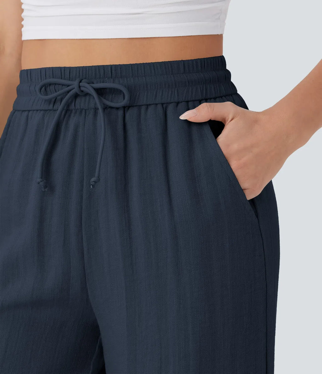 Lisa | Comfortabele &amp; Luchtige Linnen Broek met Elegante Pijpen | 1+1 Free