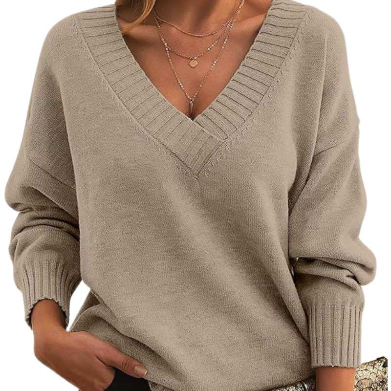 Luxe cashmere sweater with V-neck Perfect for everyday use