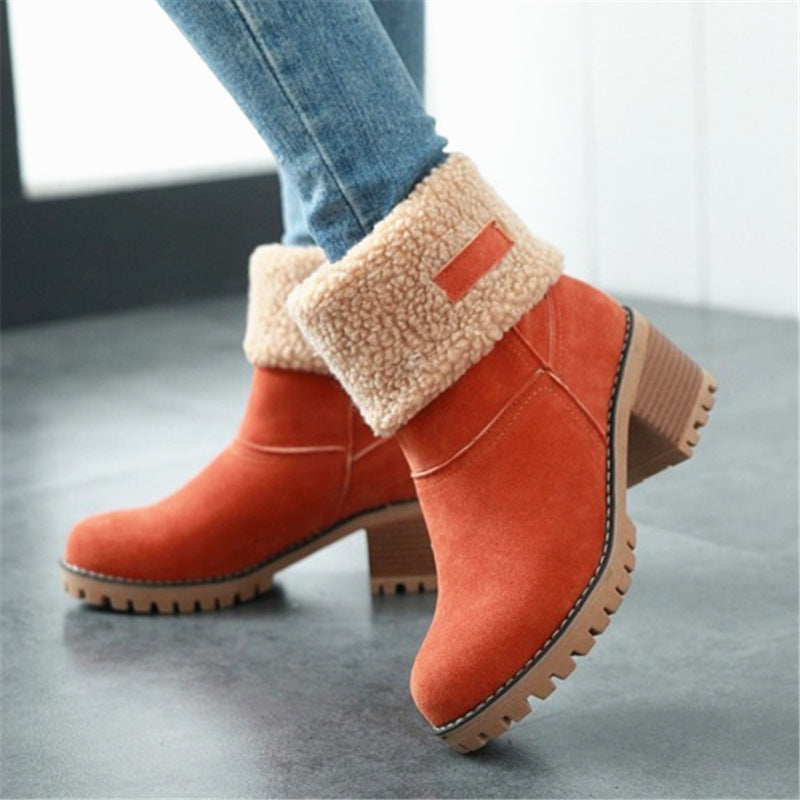 Sara™ | Swiss Style Ankle Winter Boots with Heel