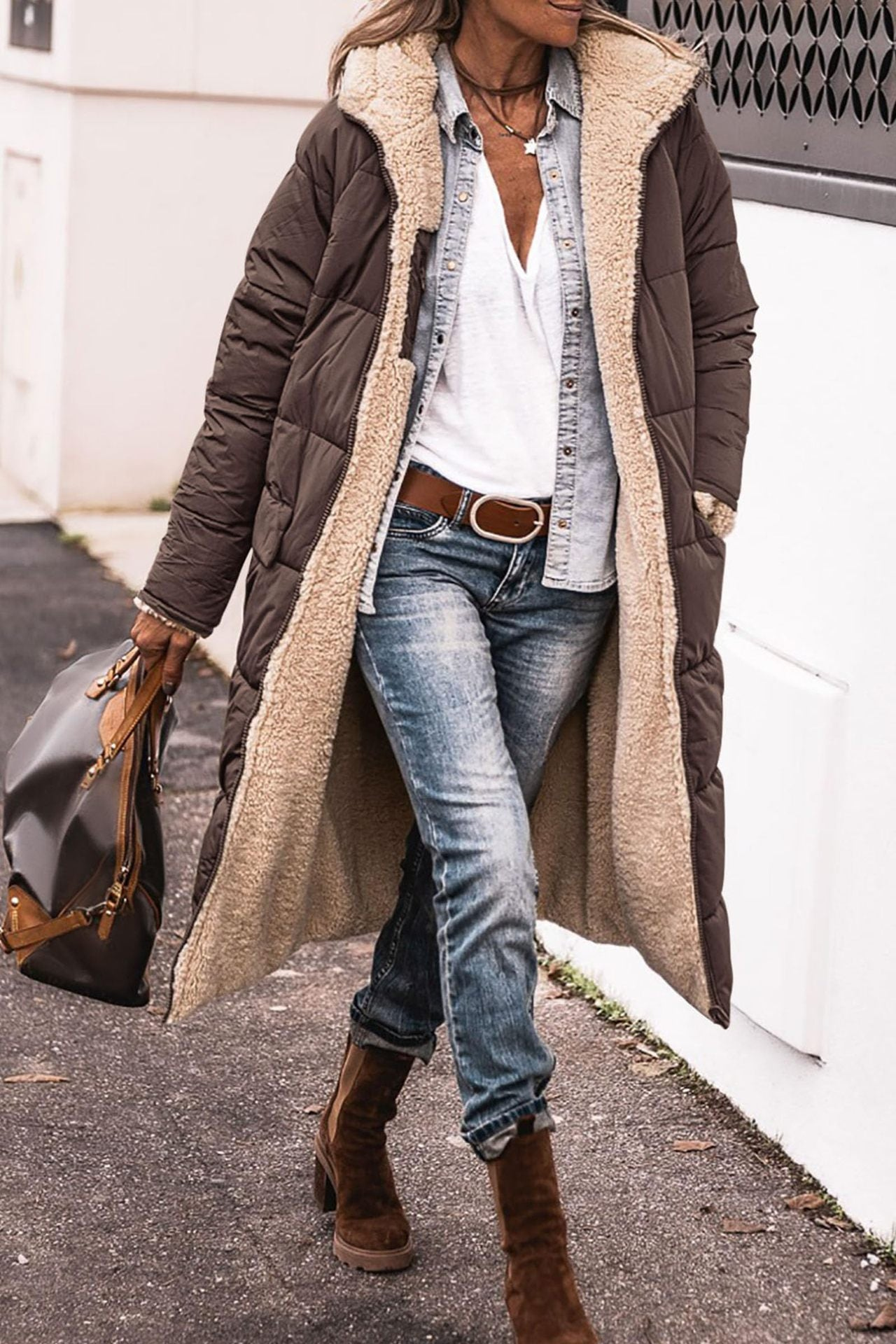 Carina - Elegant reversible coat for women