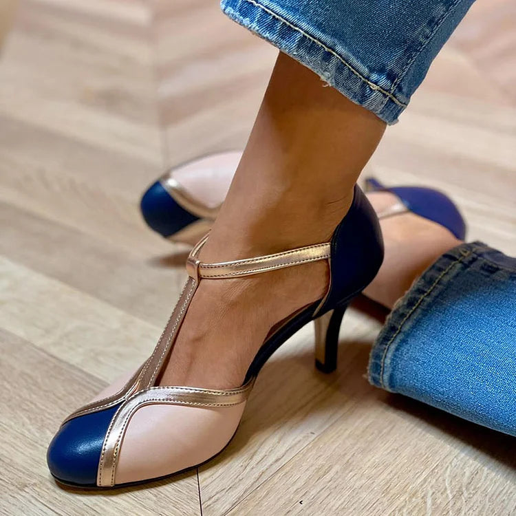 FELICIA™ | Stylish pumps with T-strap and round toe 