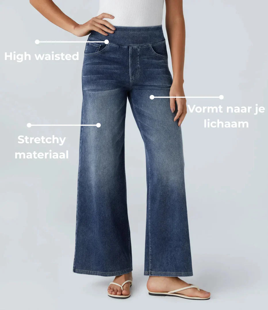 Eve | Comfortabele &amp; Elastische Broek Met Hoge Taille