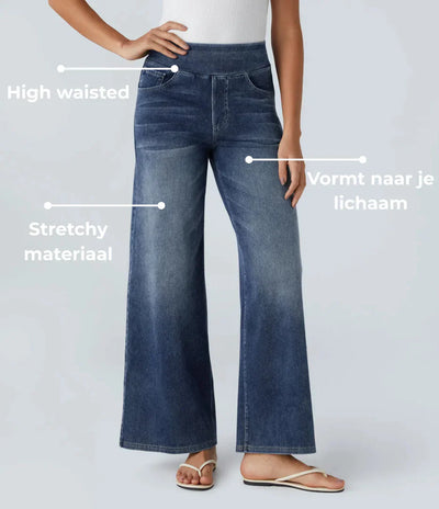 Eva | Comfortabele & Elastische Broek Met Hoge Taille