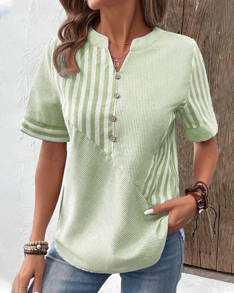 Frederique™ | Elegant striped blouse