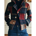 NOELLE | Veste classique en laine à carreaux