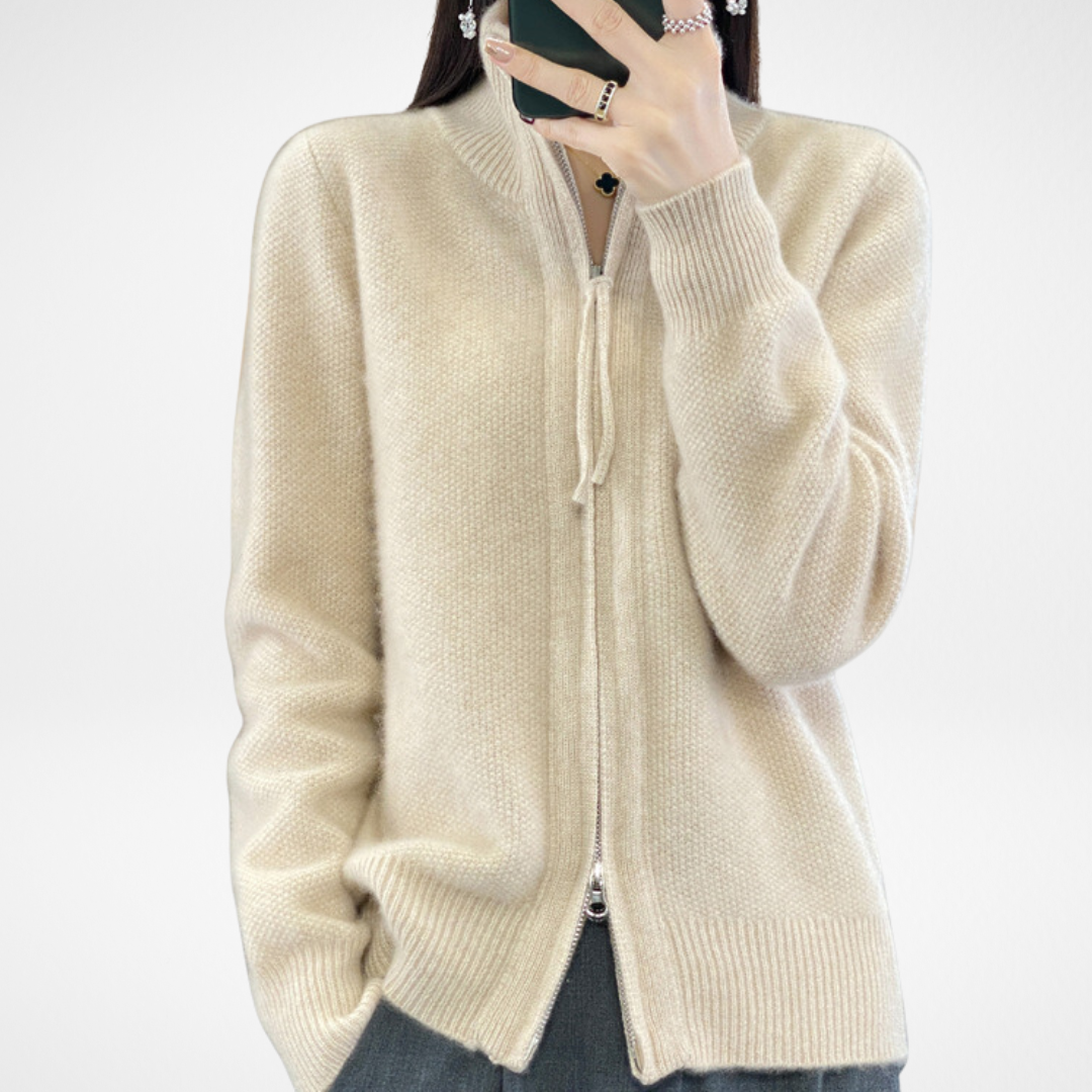 Lisa™ | Cashmere Zip Up Sweater
