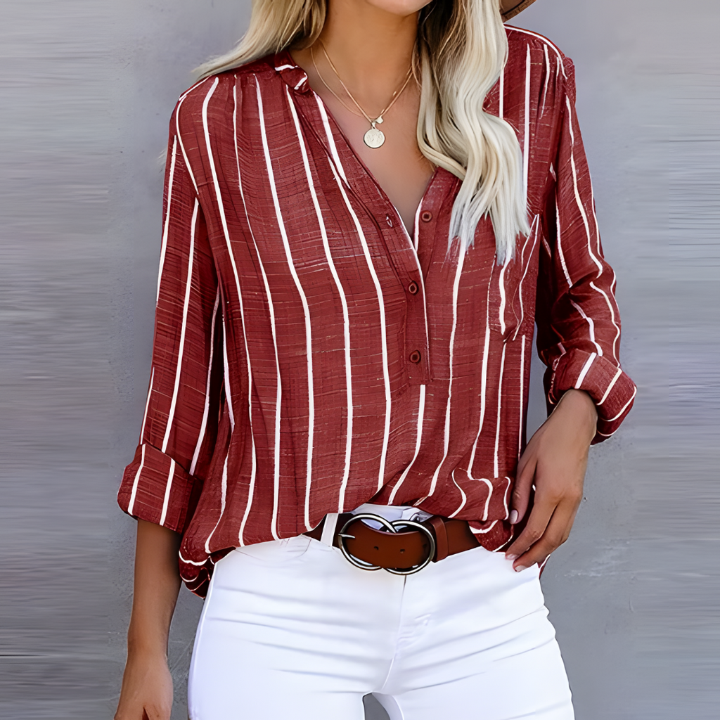 Monica™ | Trendy striped women's blouse