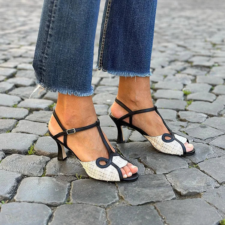 EMMA™ | Elegant strappy pumps with open toe