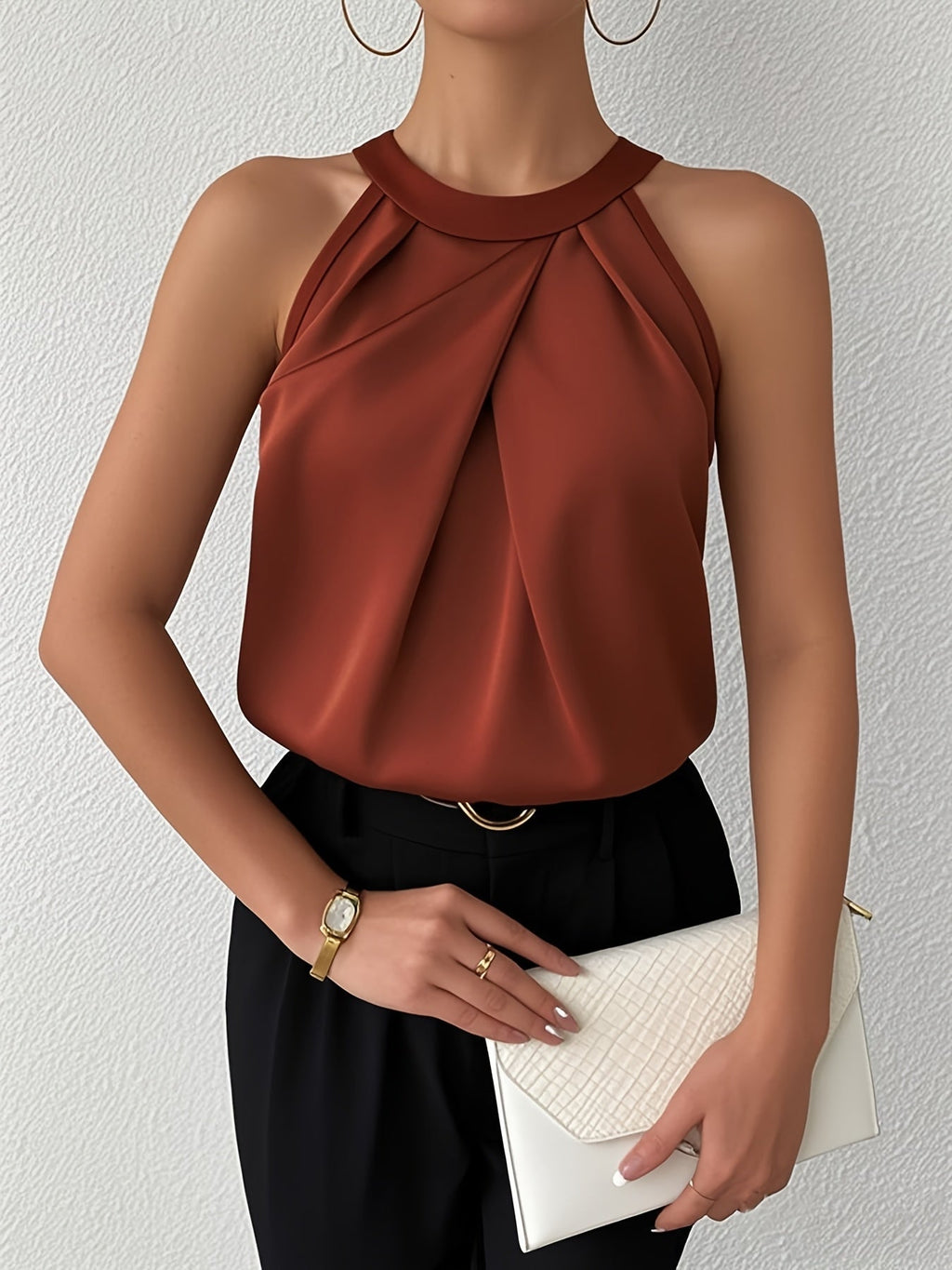 Miranda™ | Off-the-shoulder satin blouse