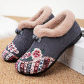 Fleurine | Chaussures confortables à broderies florales et doublure en peluche