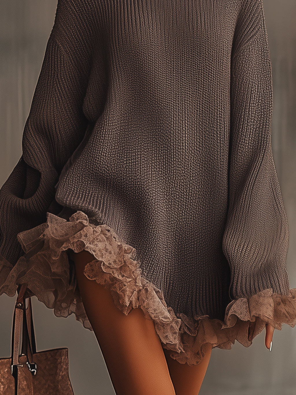 Janice | Robe en maille à volants