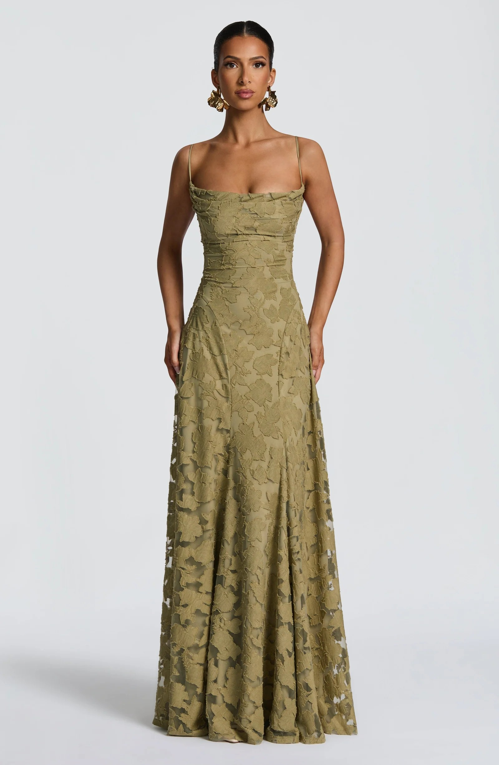 Isabella | Maxi dress with flower structure