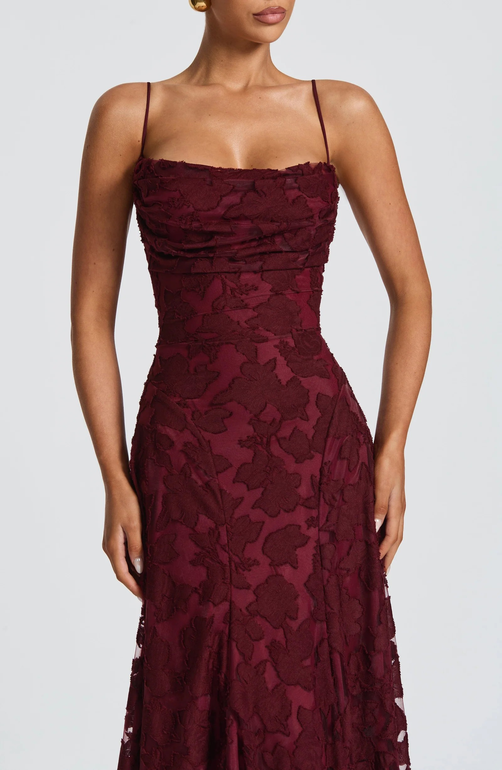 Isabella | Maxi dress with flower structure
