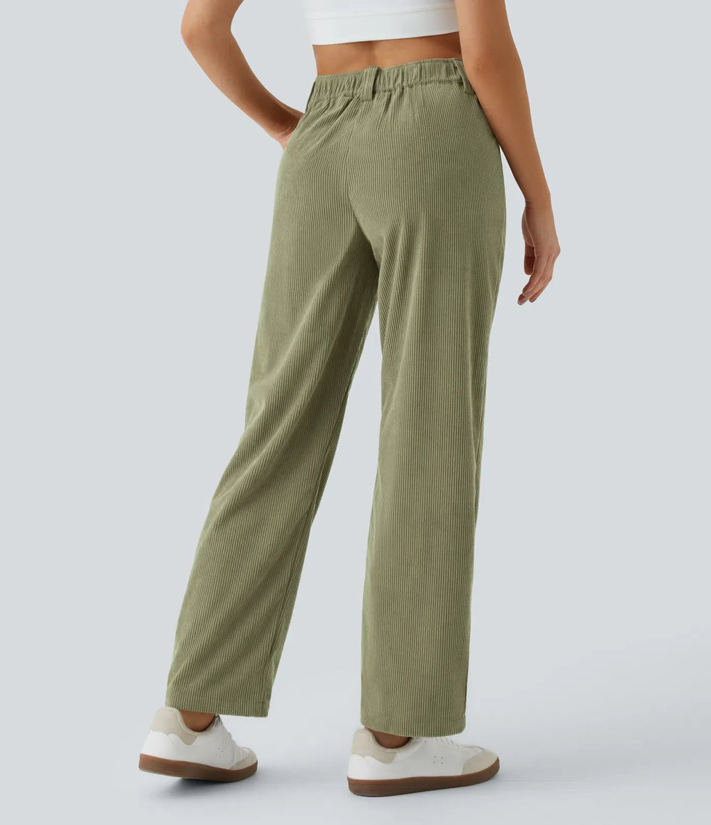 Annette | Comfortabele Broek Met Middelhoge Taille, Ritssluiting Et Zijzakken