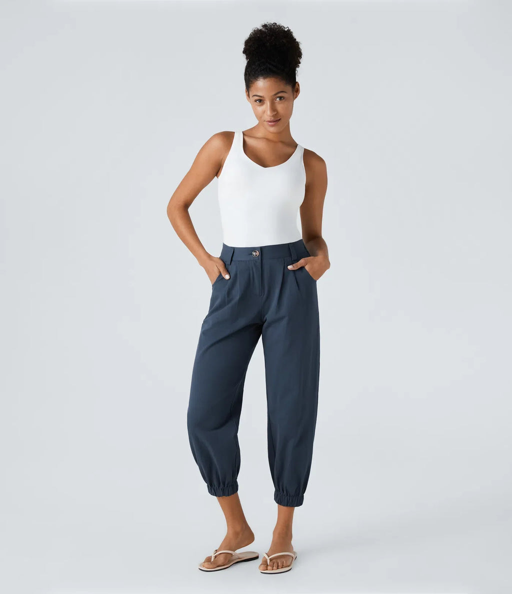 Marianne | Katoenen Broek avec Knopen, Rits et Praktische Zakken