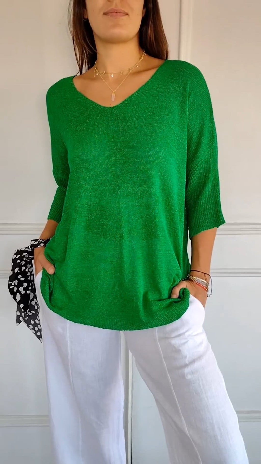 Anna | Knitted top with V-neck