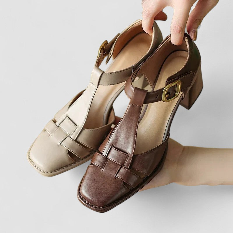 Scarlett™ - Orthopedic T-Strap Block Heels 