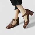 Scarlett™ - Orthopedic T-Strap Block Heels 