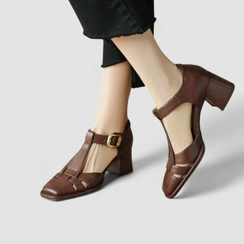 Scarlett™ - Orthopedic T-Strap Block Heels 
