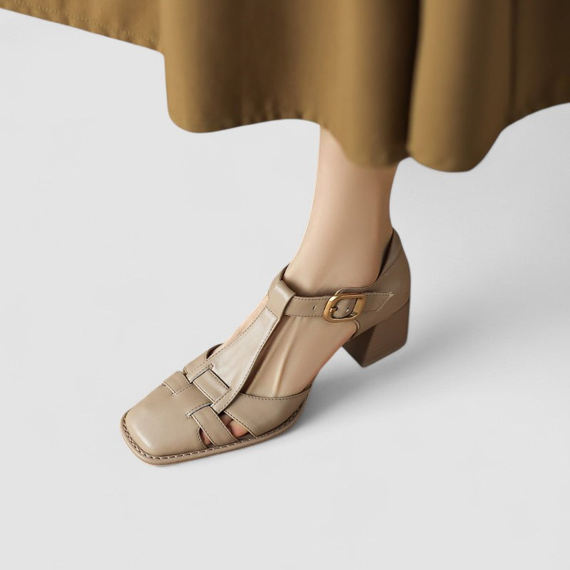Scarlett™ - Orthopedic T-Strap Block Heels 