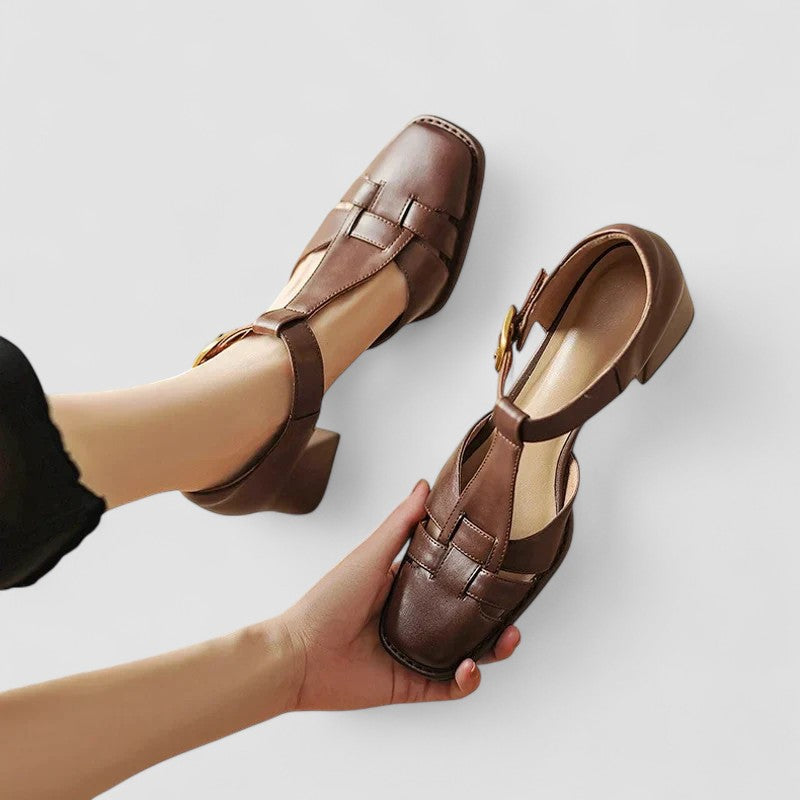 Scarlett™ - Orthopedic T-Strap Block Heels 