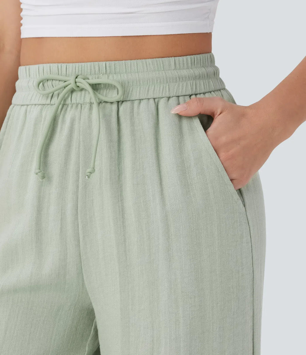 Lisa | Comfortabele &amp; Luchtige Linnen Broek met Elegante Pijpen | 1+1 Free