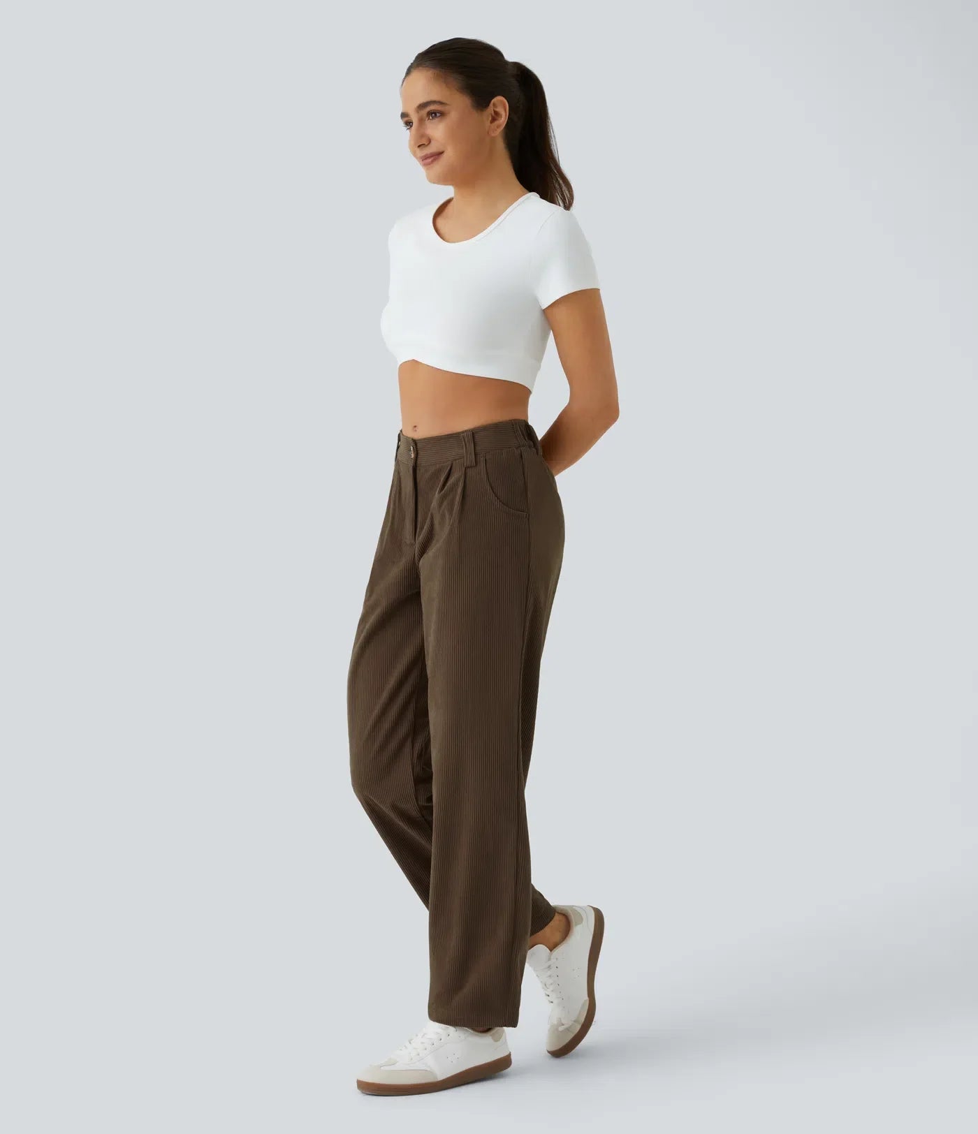 Annette | Comfortabele Broek Met Middelhoge Taille, Ritssluiting Et Zijzakken
