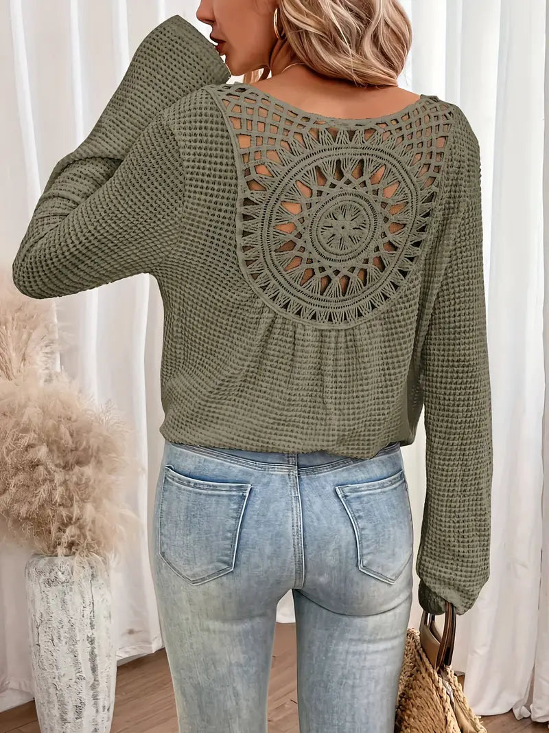 Wilma™ – Elegant Ibiza-style V-neck blouse