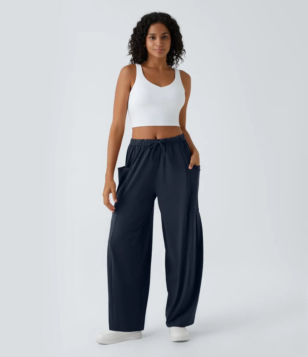 Fiona | Comfortabele &amp; Elastische Luchtige Wijde Broek | 1+1 Free