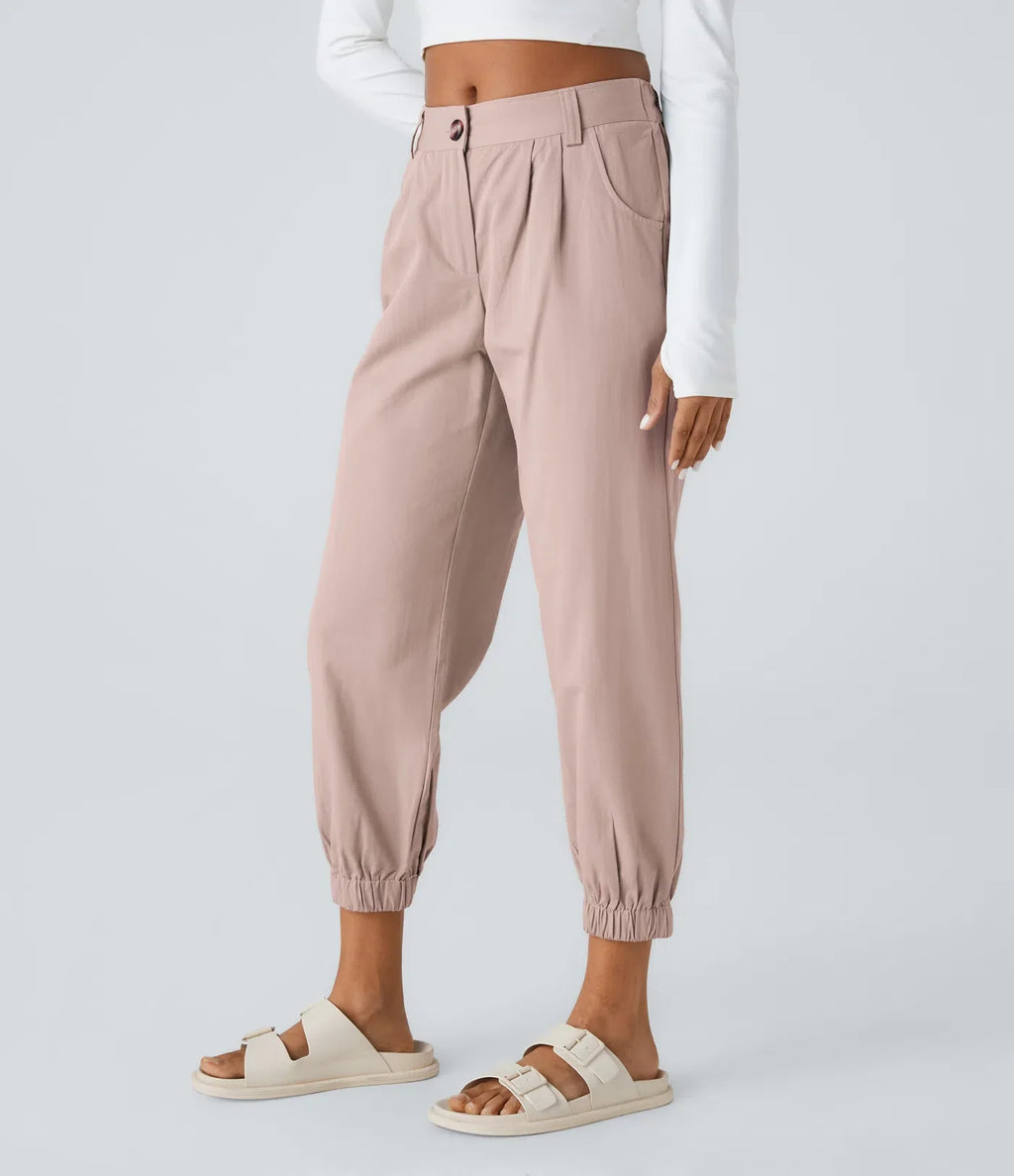 Marianne | Katoenen Broek avec Knopen, Rits et Praktische Zakken