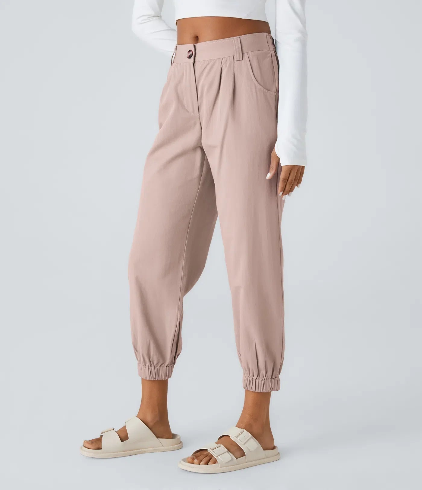 Marianne | Katoenen Broek avec Knopen, Rits et Praktische Zakken