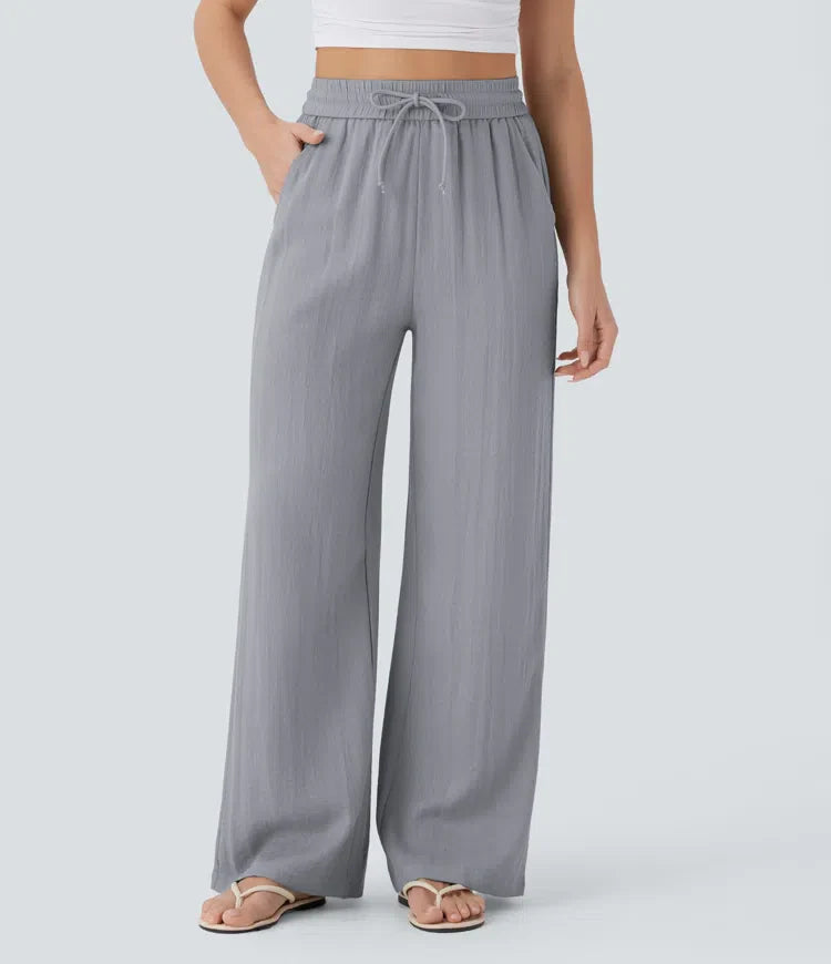 Lisa | Comfortabele &amp; Luchtige Linnen Broek met Elegante Pijpen | 1+1 Free