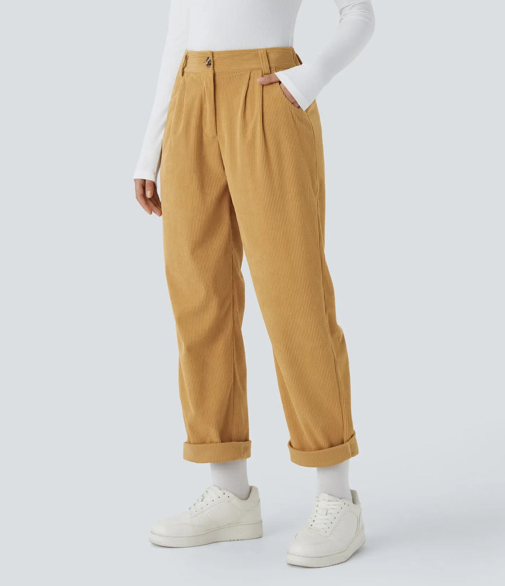 Annette | Comfortabele Broek Met Middelhoge Taille, Ritssluiting Et Zijzakken