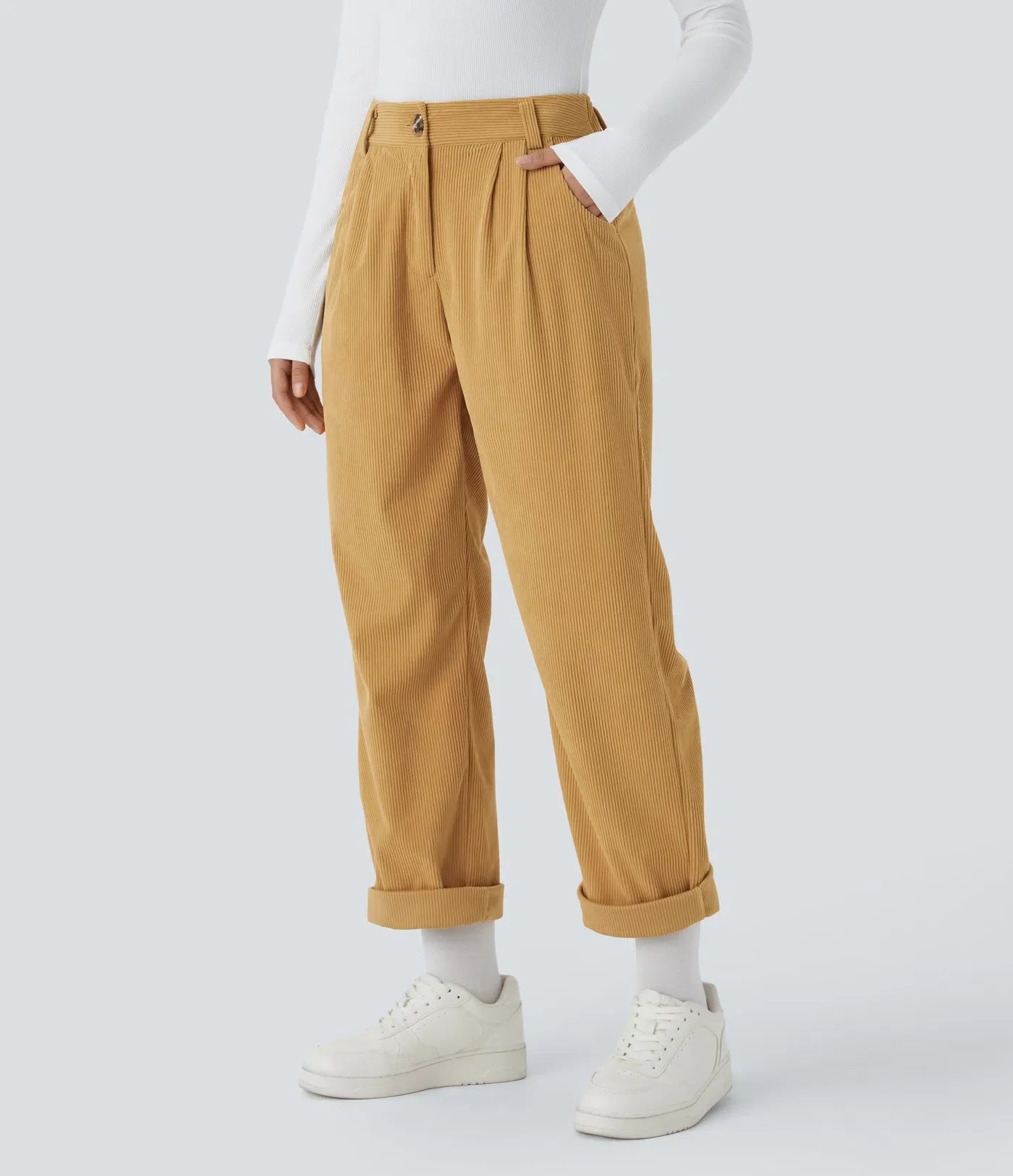 Annette | Comfortabele Broek Met Middelhoge Taille, Ritssluiting Et Zijzakken