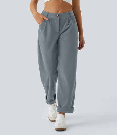 Annette | Comfortabele Broek Met Middelhoge Taille, Ritssluiting En Zijzakken