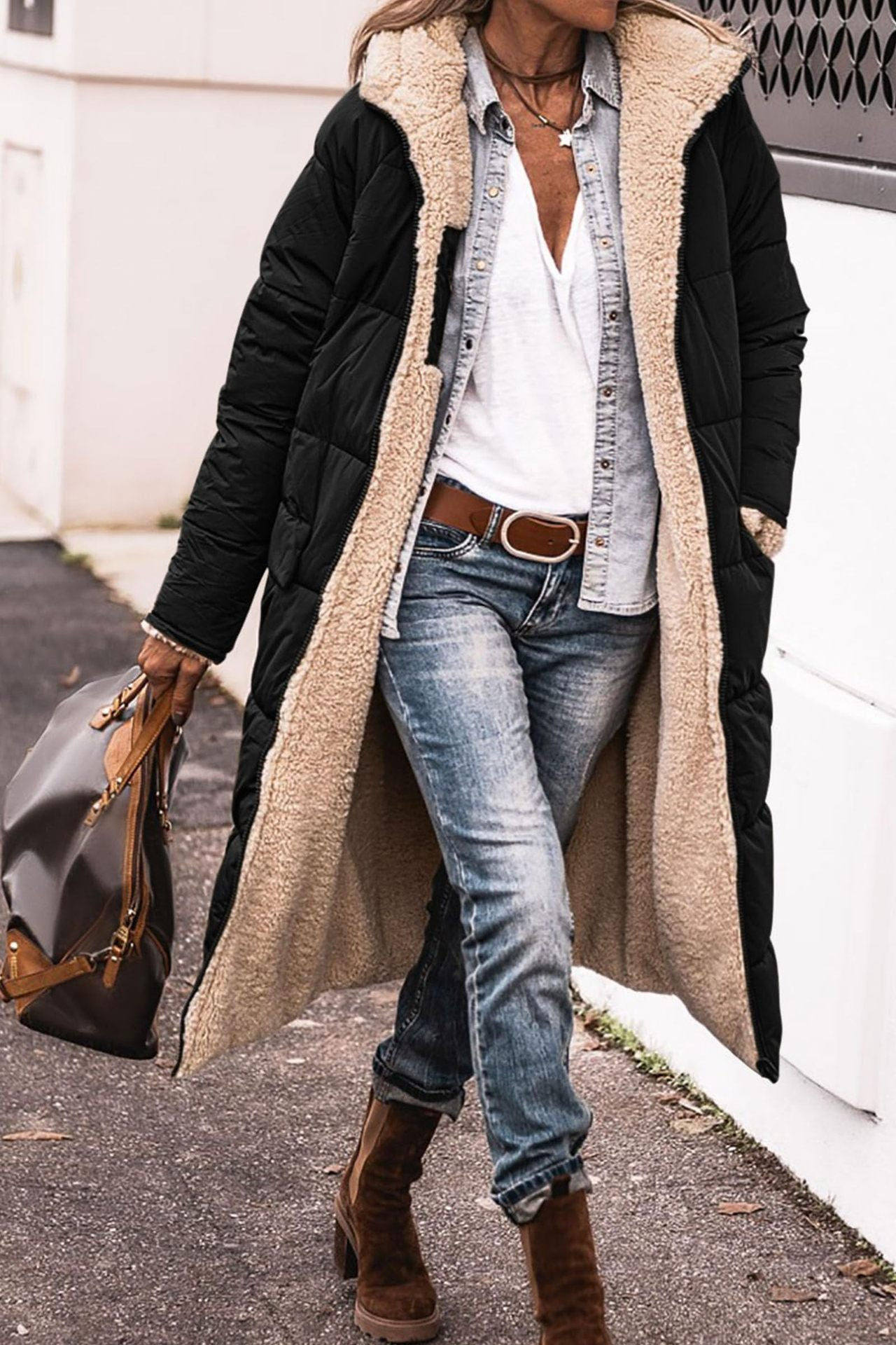 Carina - Elegant reversible coat for women