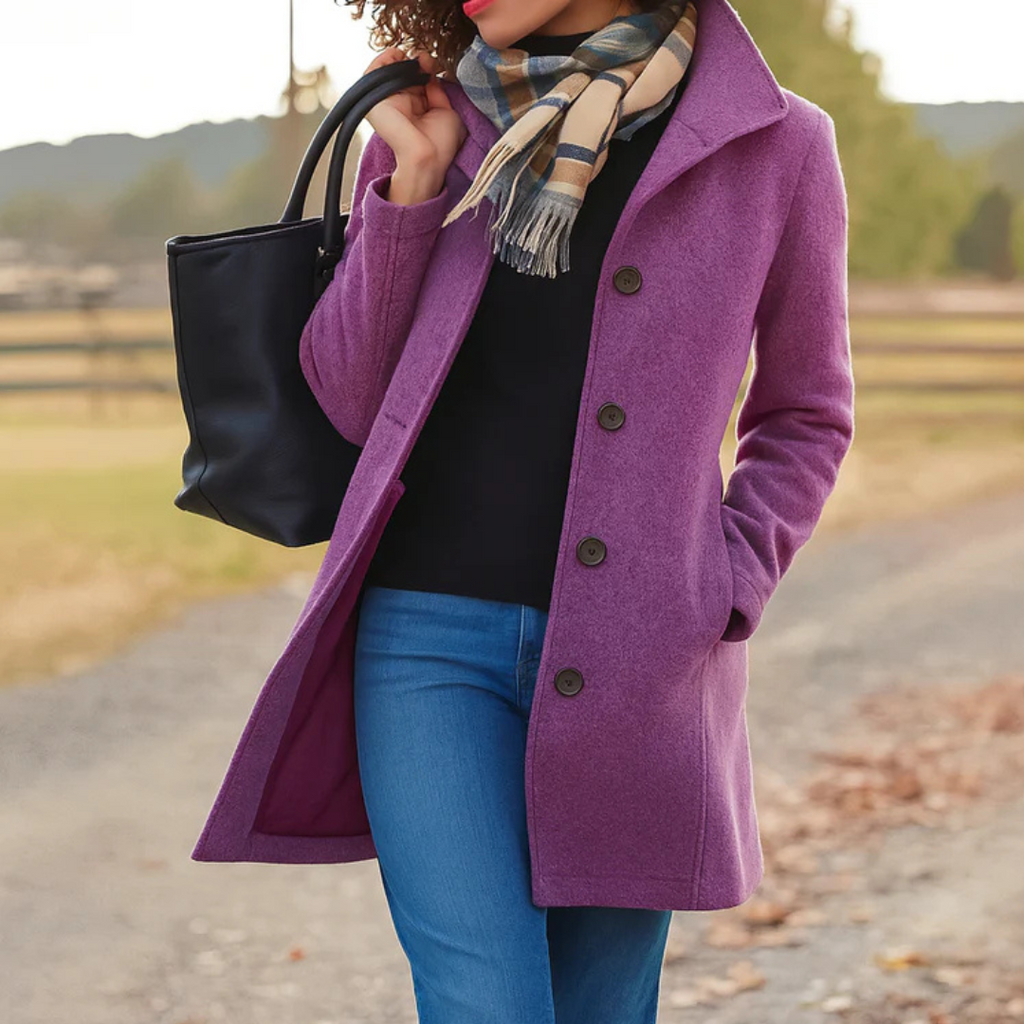Elaine - Timeless Elegance Button Coat