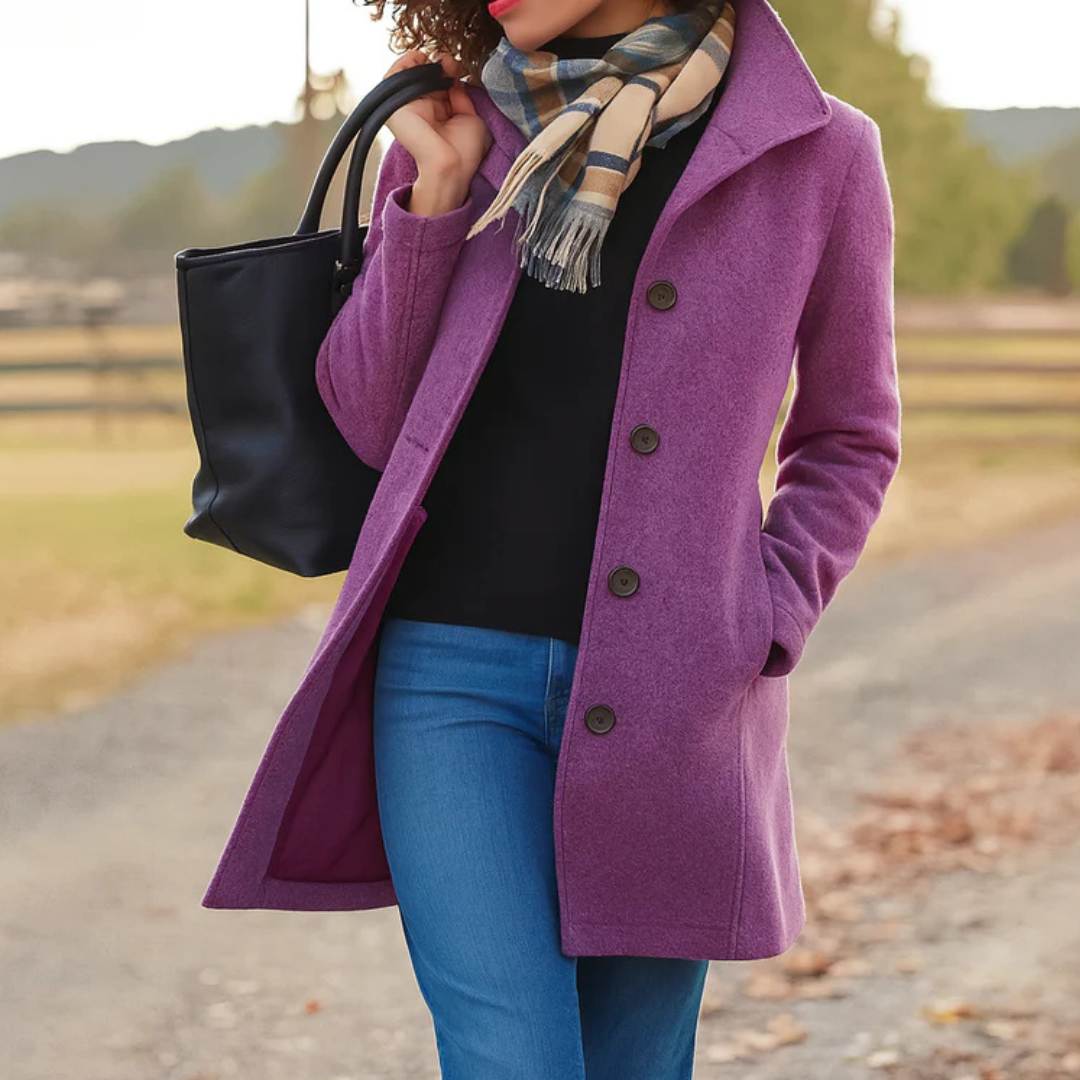 Elaine - Timeless Elegance Button Coat