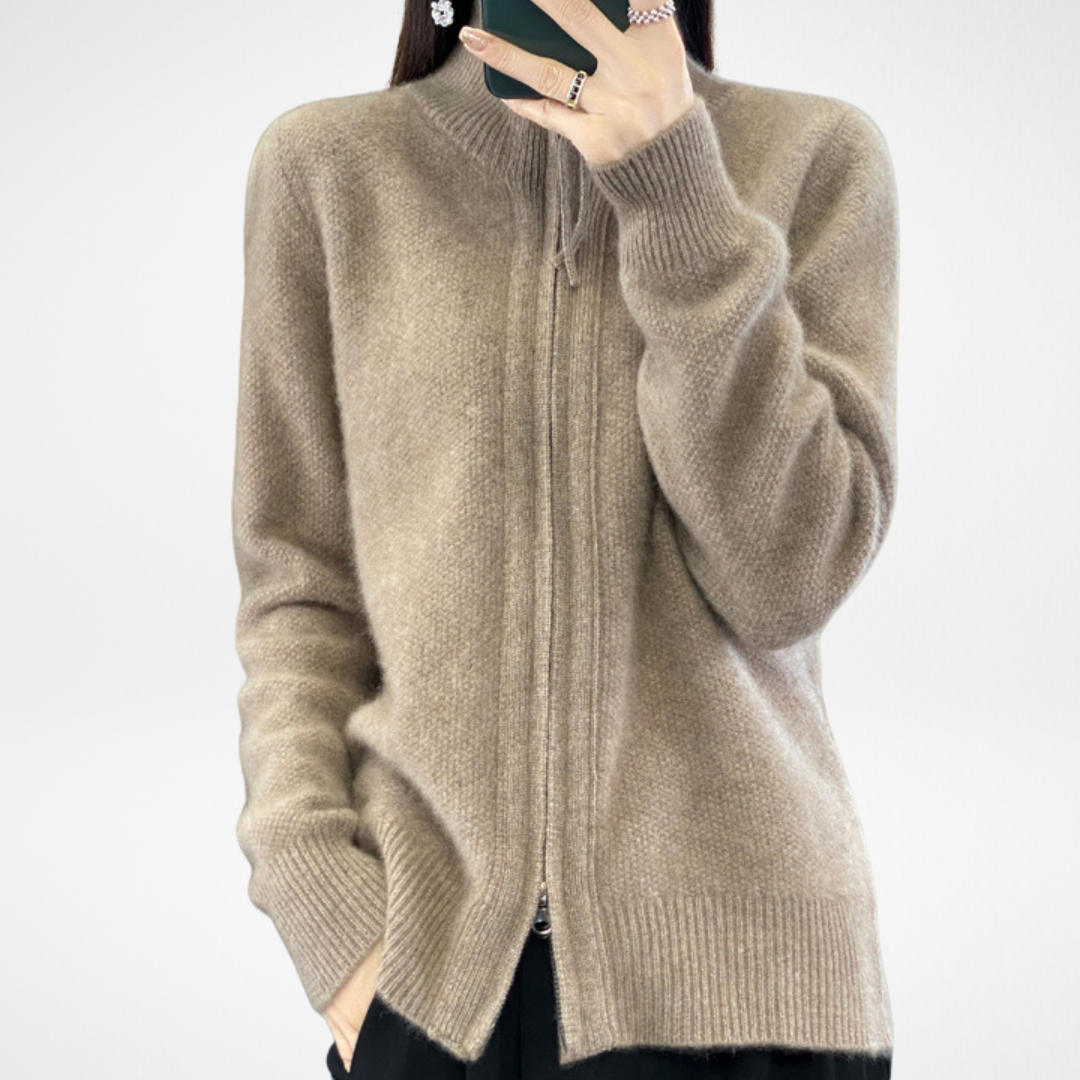 Lisa™ | Kašmírový svetr na zip