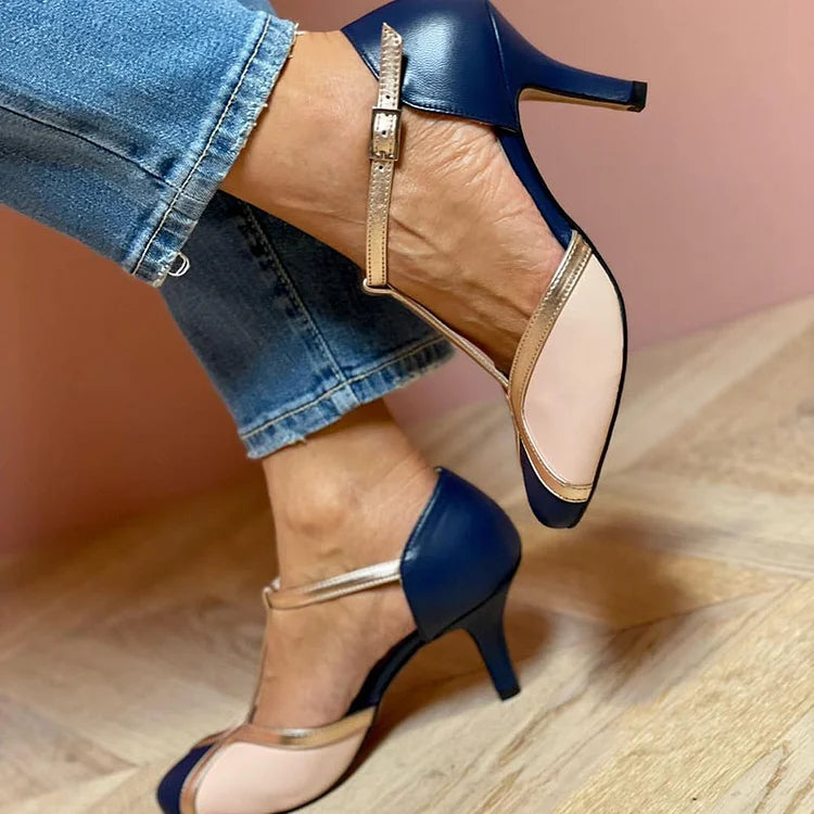 FELICIA™ | Stylish pumps with T-strap and round toe 