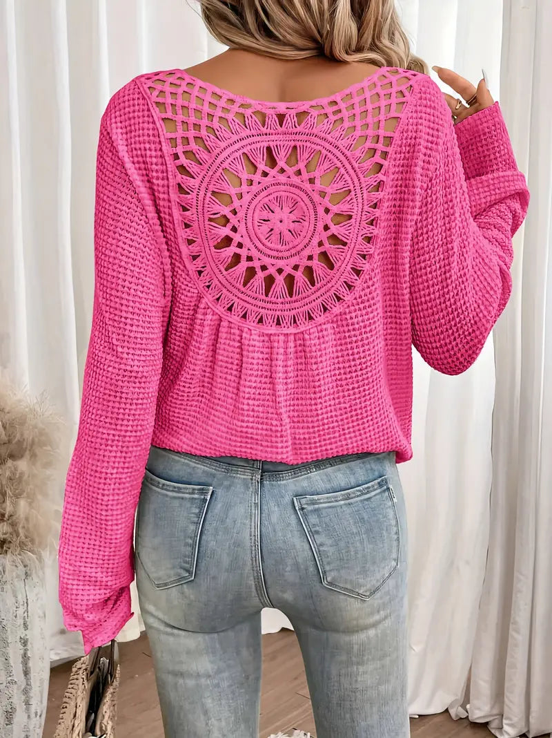 Wilma™ – Elegant Ibiza-style V-neck blouse