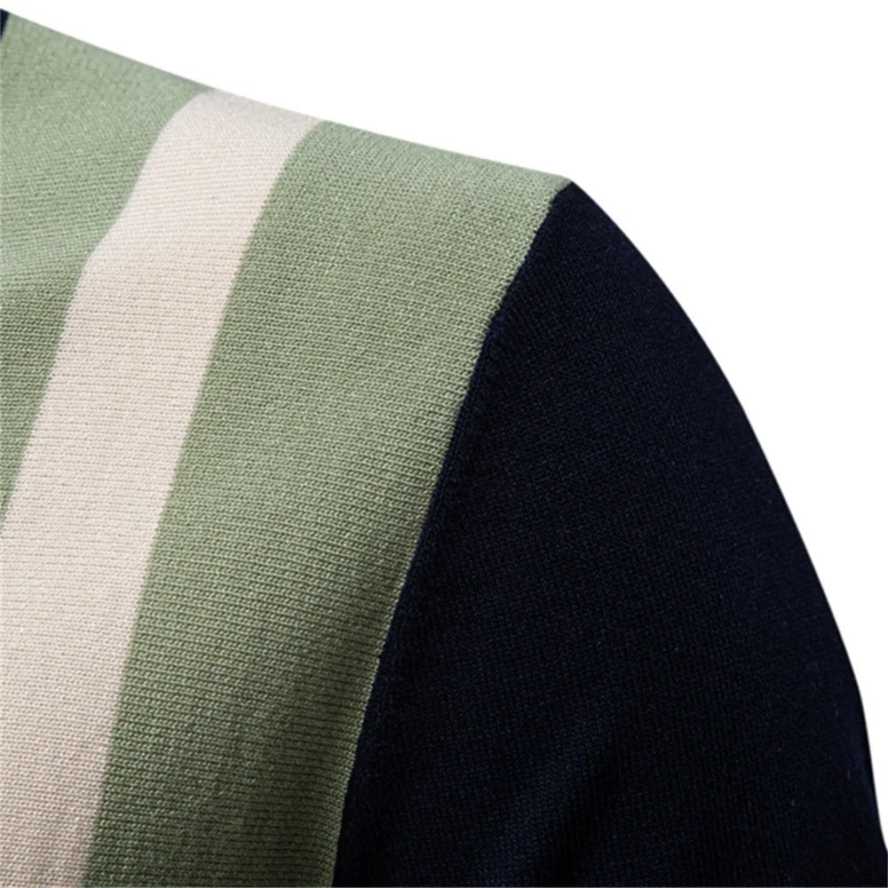 Tadeáš™ | Elegant polo shirt with vertical stripes