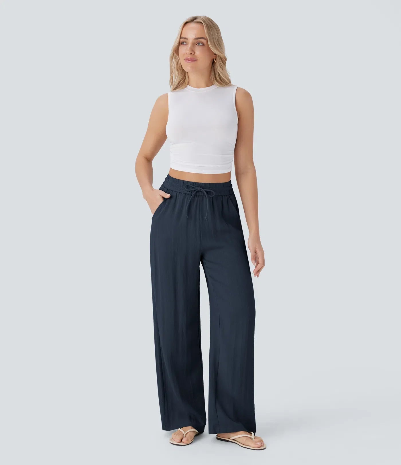 Lisa | Comfortabele &amp; Luchtige Linnen Broek met Elegante Pijpen | 1+1 Free