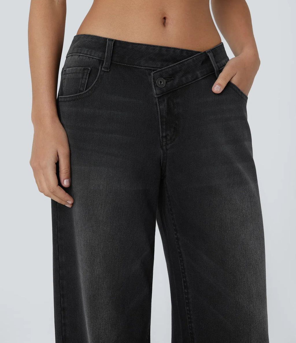 Sophia | Comfortabele Wide Leg Jeans Met Elegante Pasvorm &amp; Handige Ritszakken
