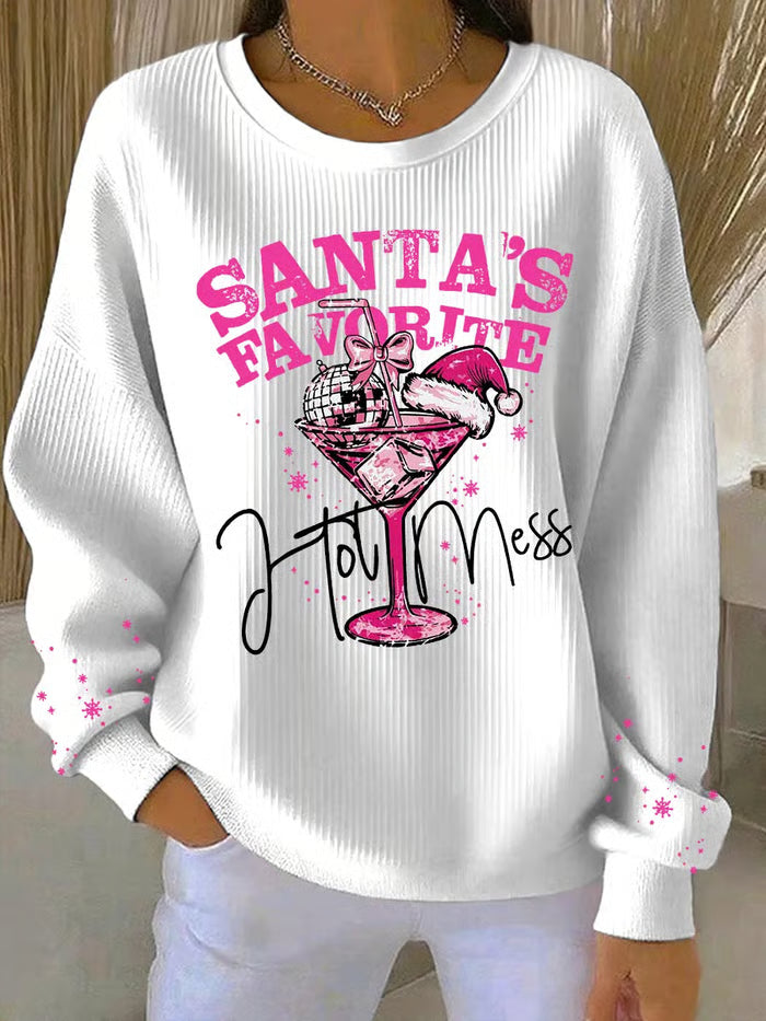 Noa - Kersttrui met feestelijke print