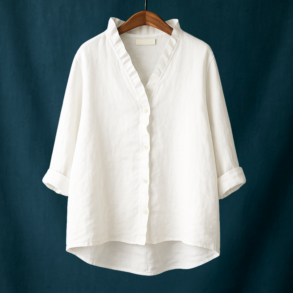 Joyce™ | Solid V-neck blouse