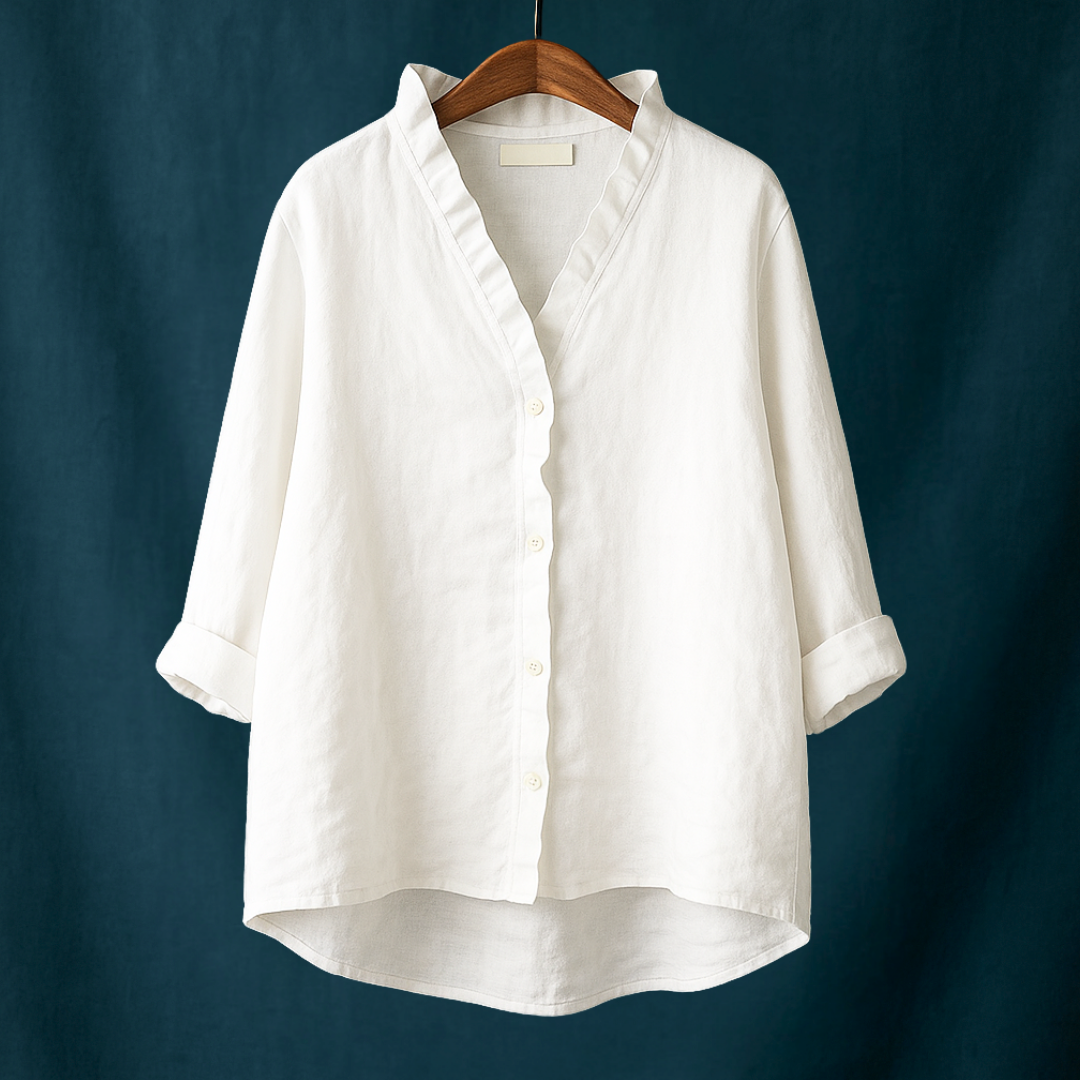 Joyce™ | Solid V-neck blouse