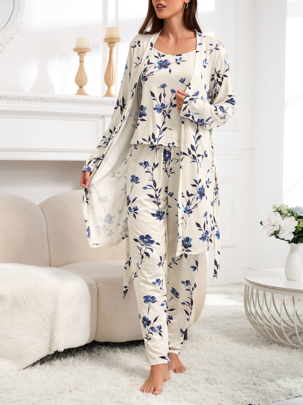 Ensemble pyjama vintage à fleurs Kathy |