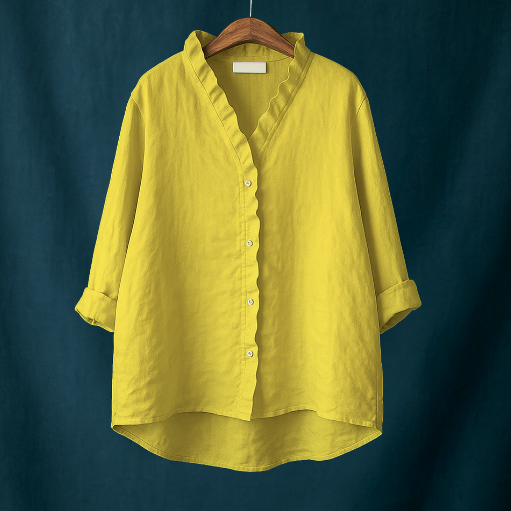 Joyce™ | Solid V-neck blouse